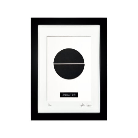 Äquator schwarz weiß Kunstventil