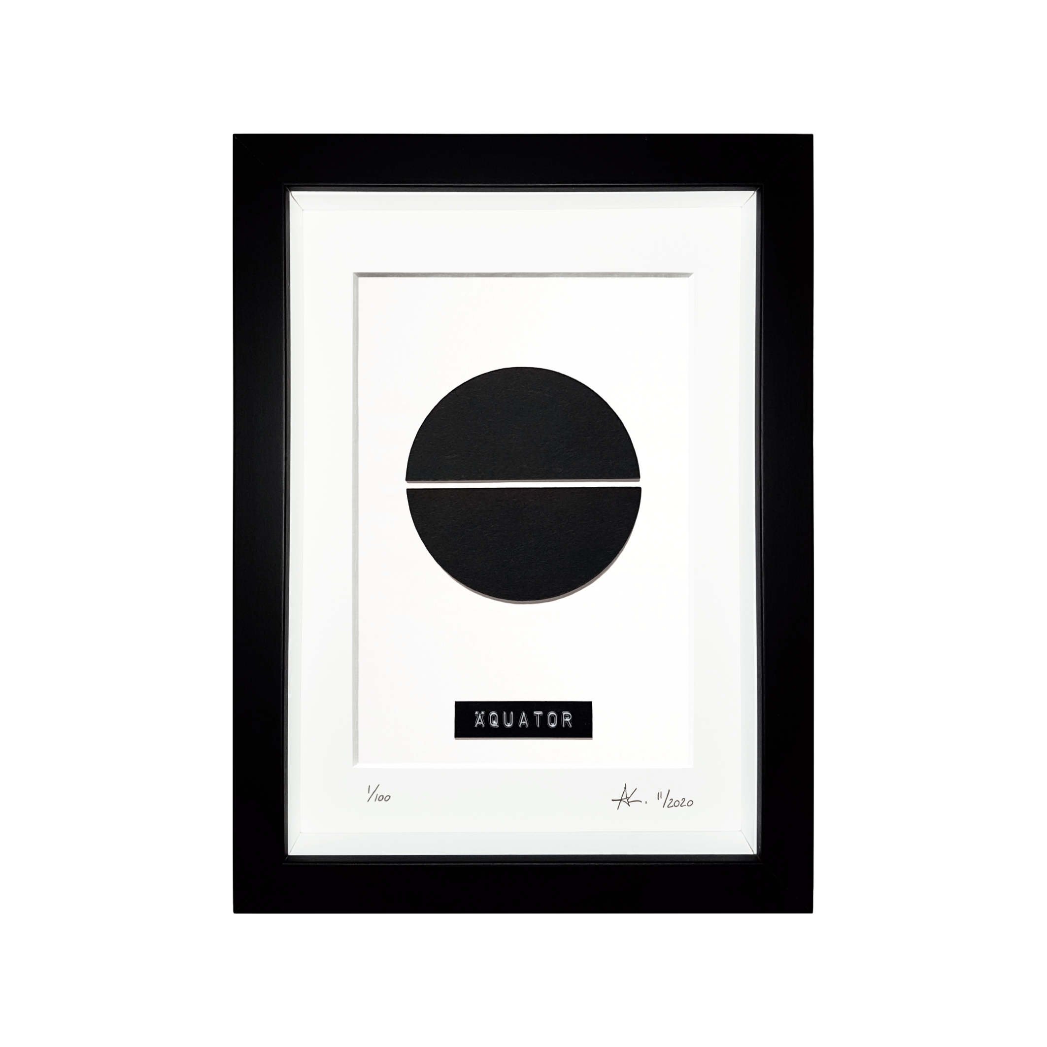 Kunstventil Äquator 1 Äquator schwarz weiß Kunstventil
