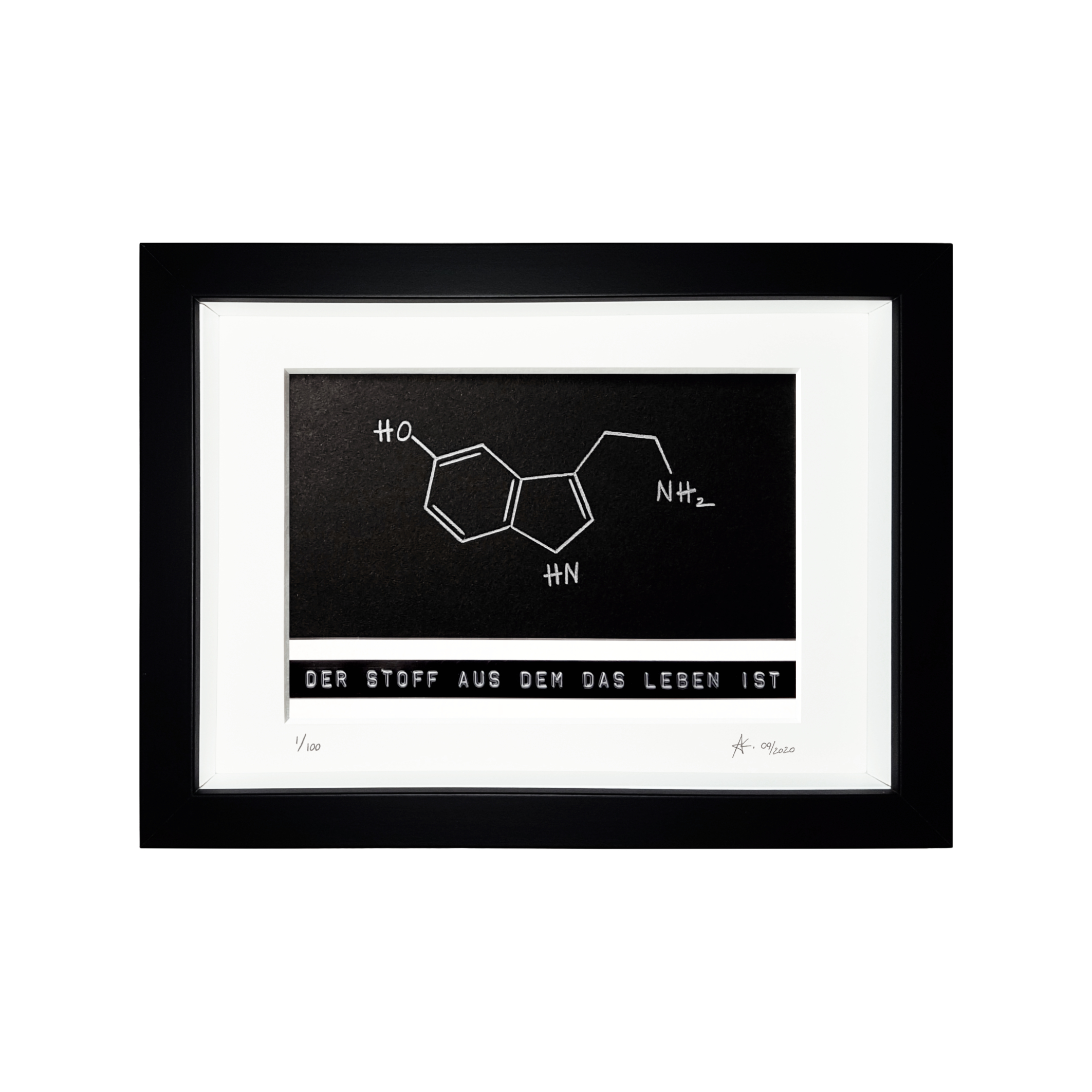 Kunstventil Serotonin 1 Glückshormon Serotonin. Strukturformel