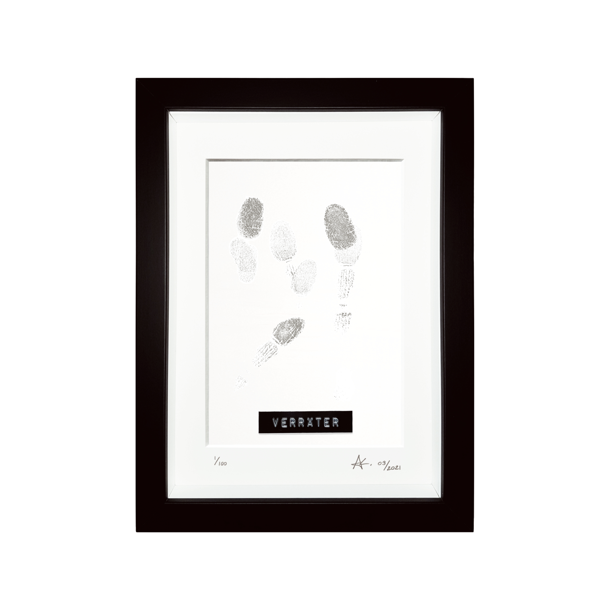 Kunstventil Verräter 1 Fingerabdrücke als Beweismittel oder auch als Kunstwerk!