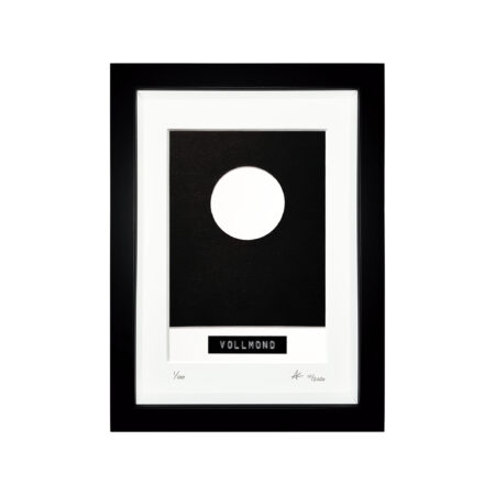 Vollmond schwarz weiß. Kunstventil
